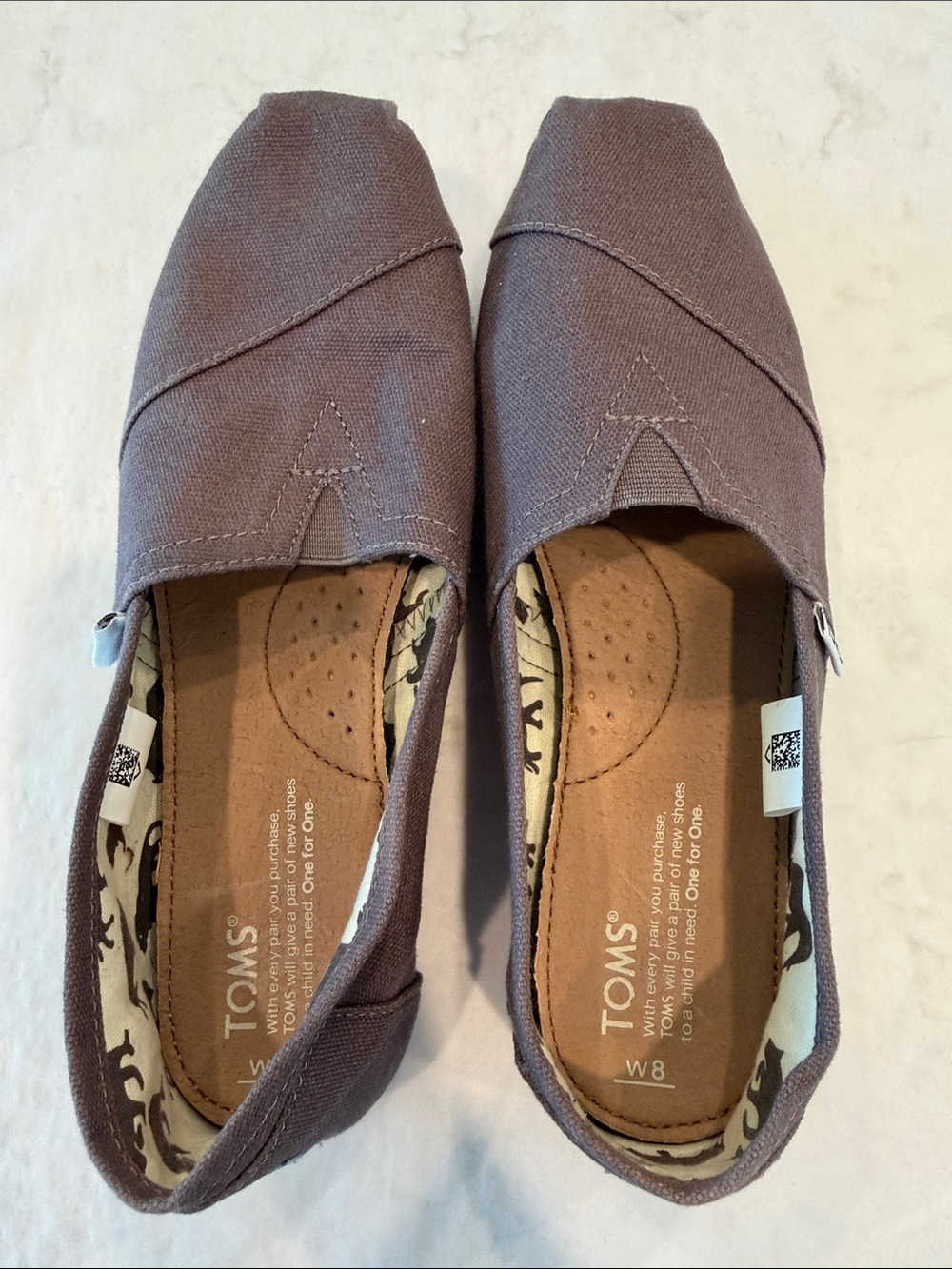 Toms Women's Slip-On Canvas Shoes in Brownish Gray